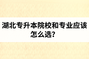湖北專升本院校和專業(yè)應該怎么選？公辦院校和民辦院校差別大嗎？
